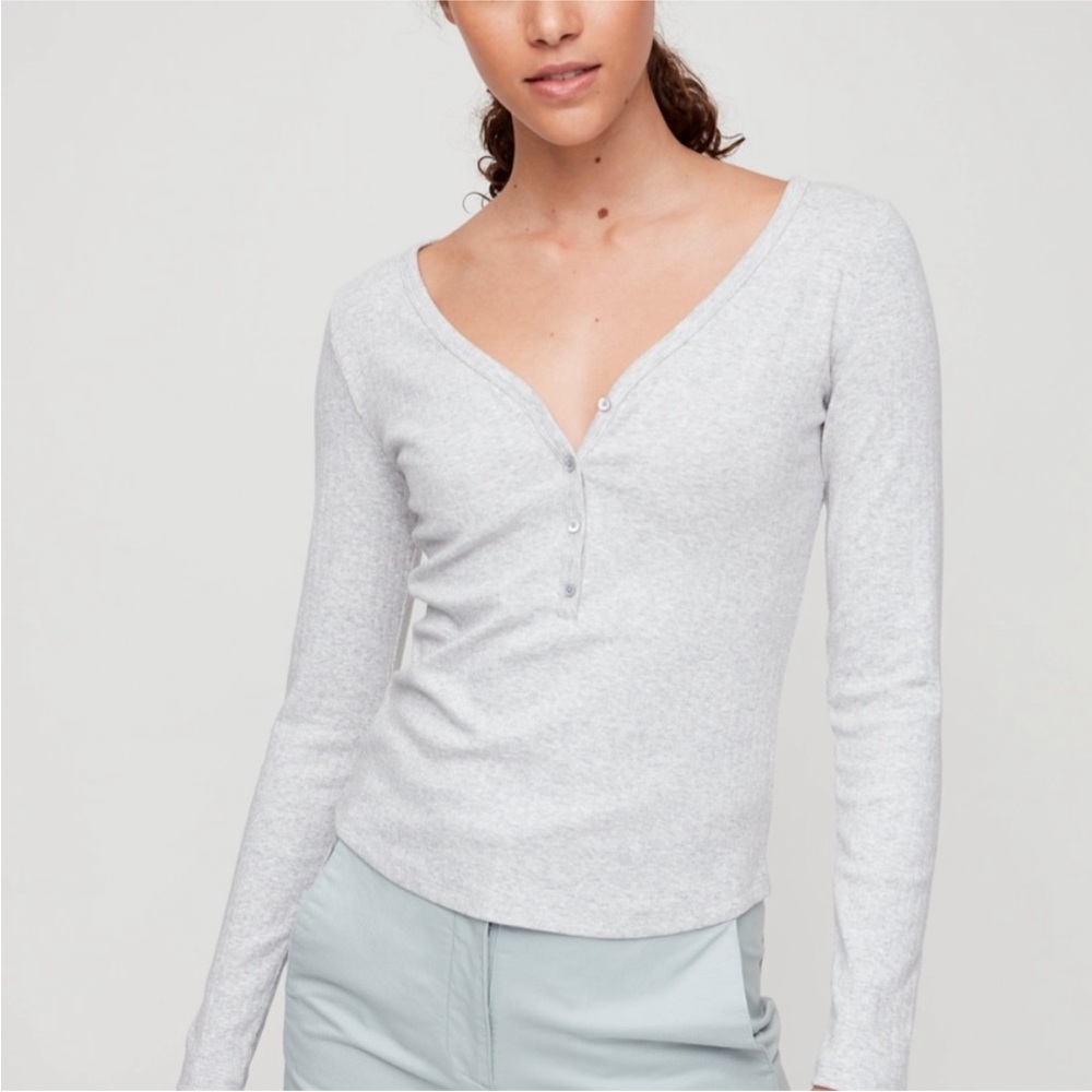 Aritzia The Group Babaton ribbed long sleeve